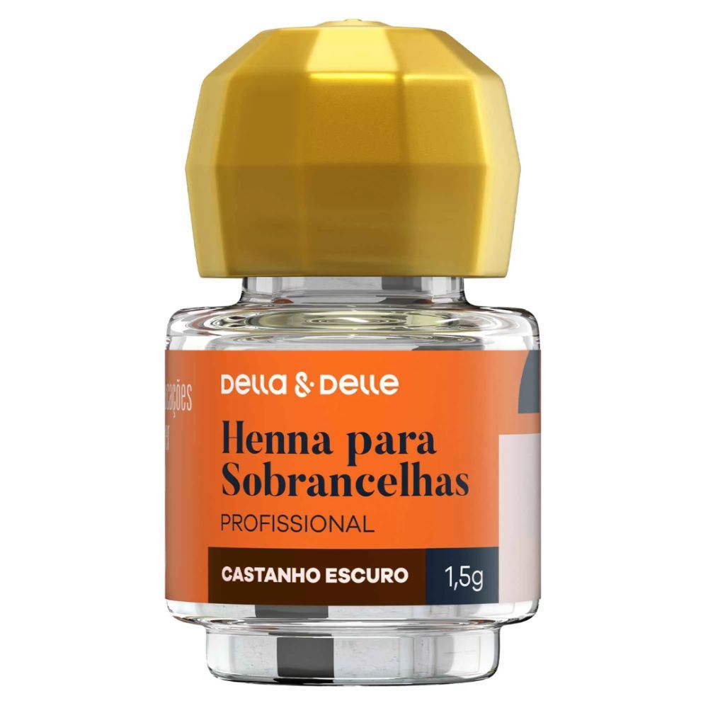 Tintura Henna para Sobrancelhas Della & Delle Castanho Escuro 1,5g em Oferta na Shopee