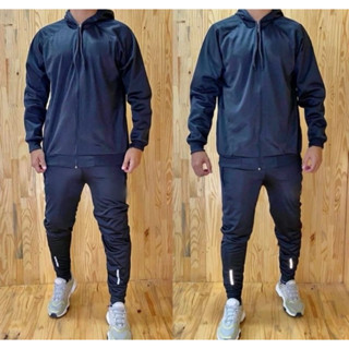 Calça Jogger + Jaqueta  Conjunto Unissex Flanelado Esportivo para Treinos e Academia em Oferta na Shopee