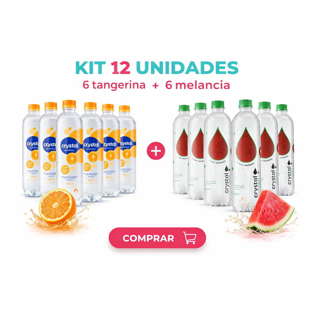 Kit Água de Tangerina e Melancia 510 ml 6 Unidades de cada em Oferta na Shopee