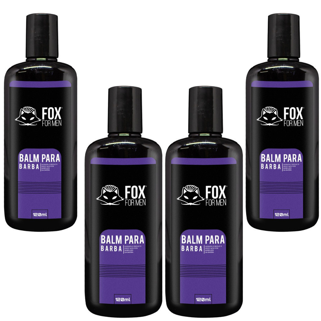 Balm Para Barba Fox For Men 120ml Cuidado Com a Barba 4Uni