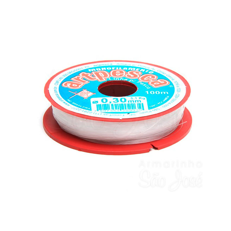 Fio de nylon médio 0,30mm com 100 metros Artpesca em Oferta na Shopee