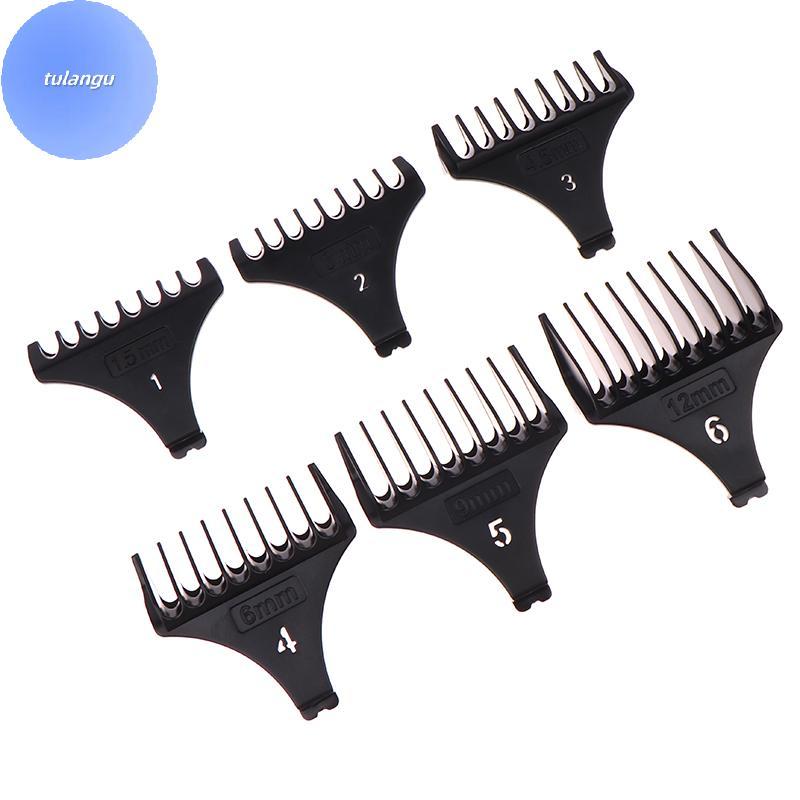 TULANGU 6 Pçs/set Para T9 1.5/3/4.5/6/9/12mm Profissional Aparador De Cabelo Limite Pente Universal Guardas Cabeleireiro