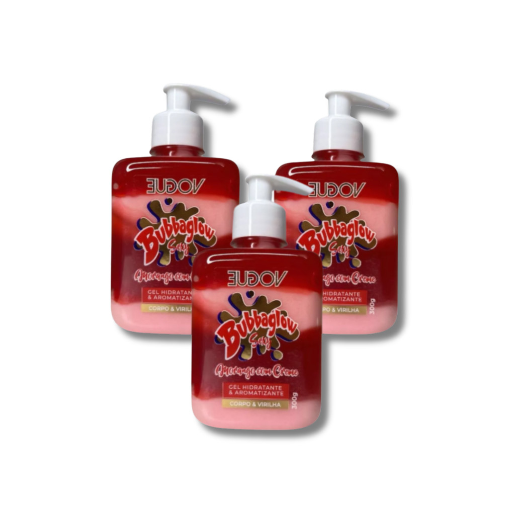 Bubba Glow Creme Hidratante Corpo Virilha Sabor Morango 300g · foto 2