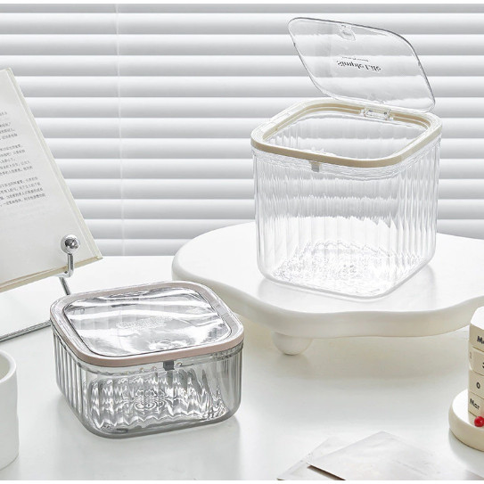 Lixeira de Mesa Click Portátil Pequena Grande Para Cozinha Escritório Quarto Bancada