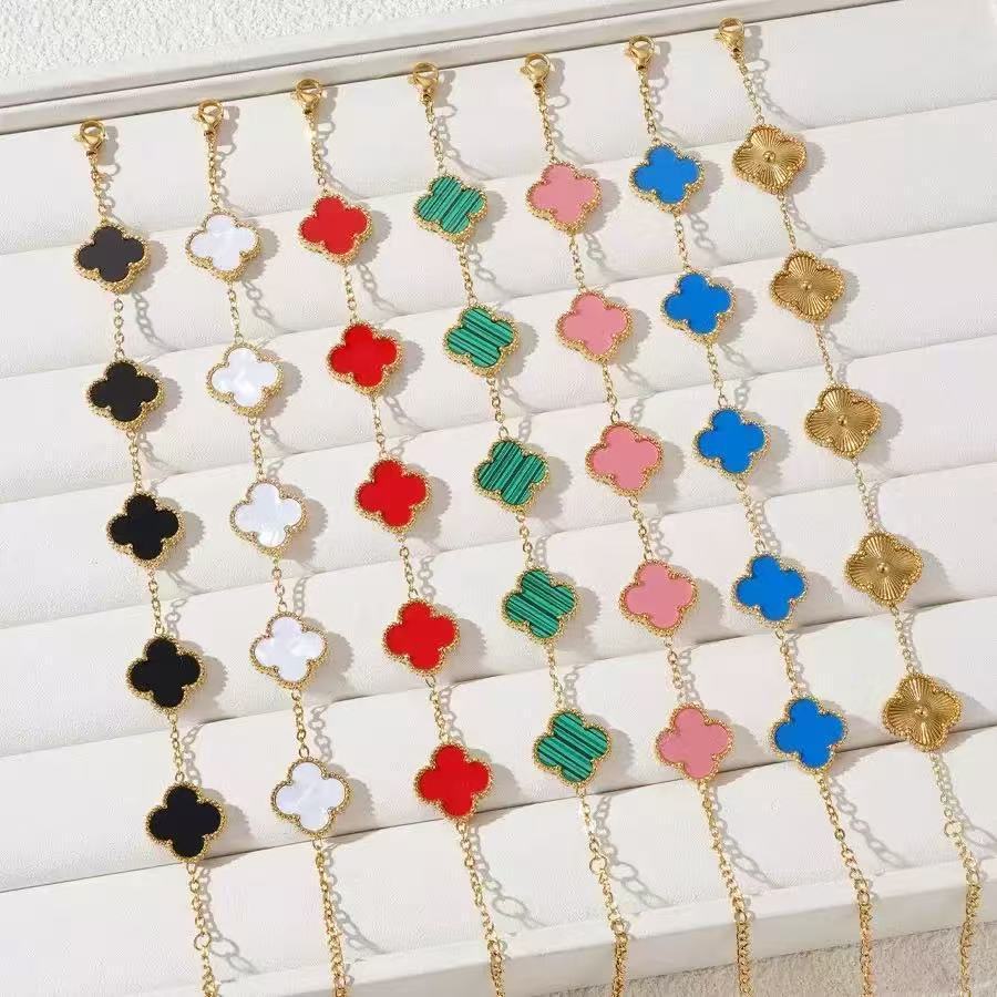 Pulseira Feminino Prateada 5 Flors Em Aço Inox Consistência Dupla Face em Oferta na Shopee