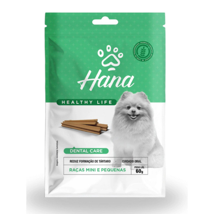 Petisco Hana Healthy Life para Cães Dental Care Raças Mini e Pequenas 60gr