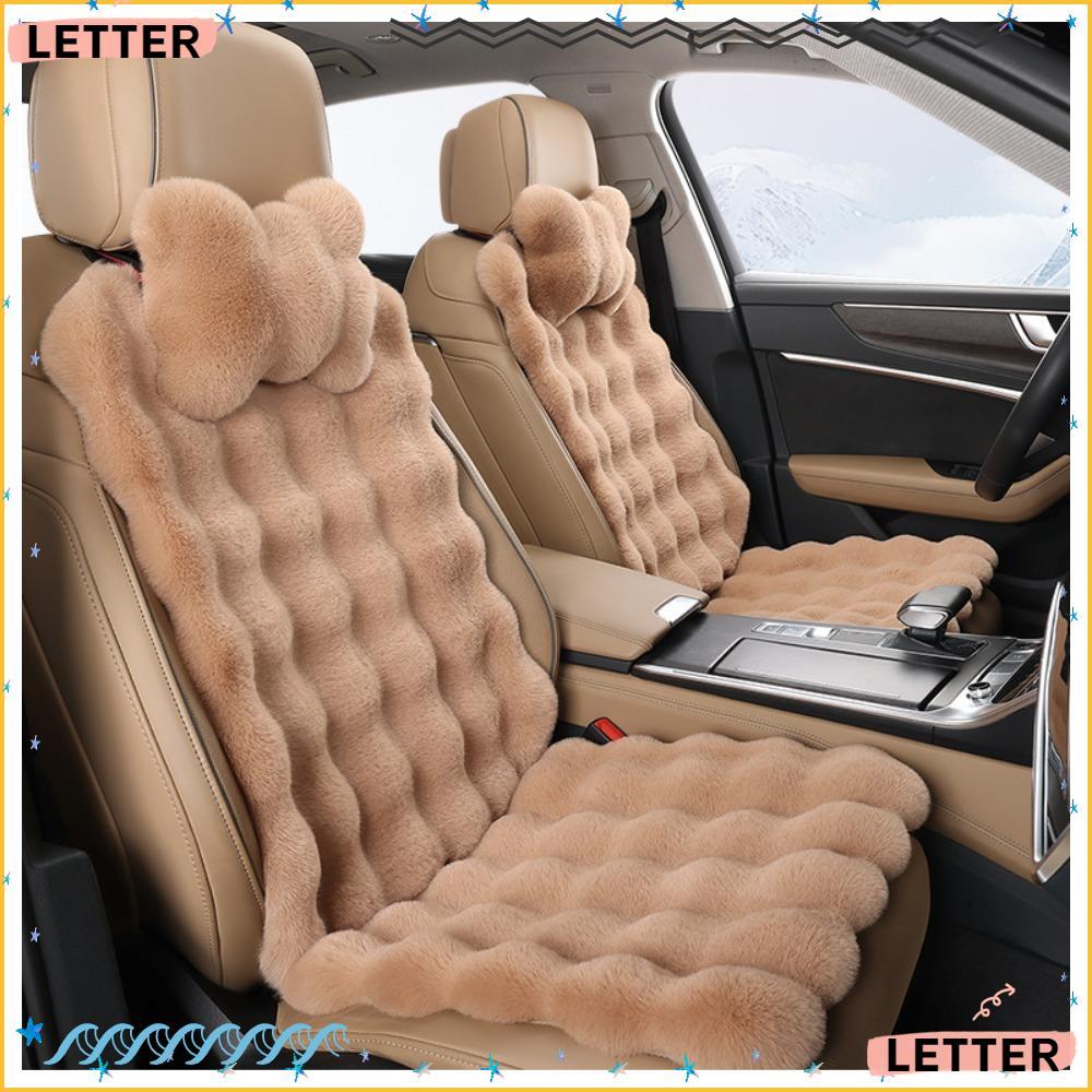Carta Capa De Assento De Carro , Almofada De Inverno De Pelúcia Quente Espessante Ultramacia Antiderrapante