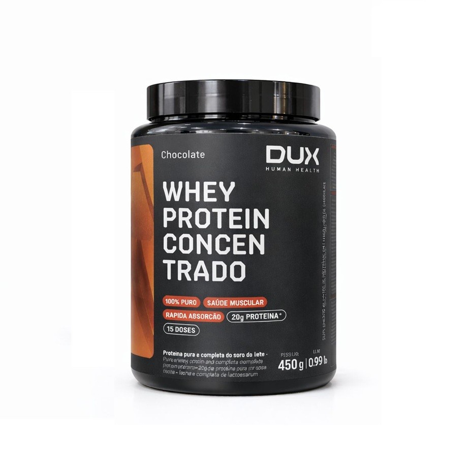 Whey Protein Concentrado Chocolate - DUX 450g