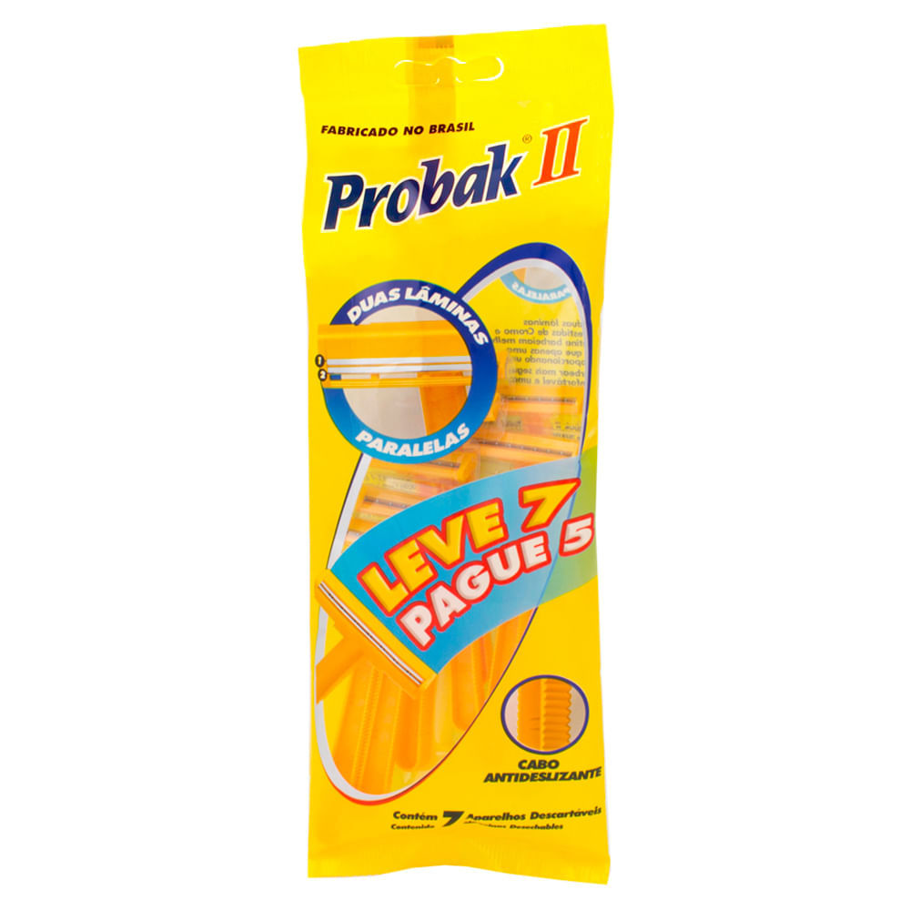 Aparelho de Barbear Gillette Probak II Descartável Leve 7 Pague 5 em Oferta na Shopee