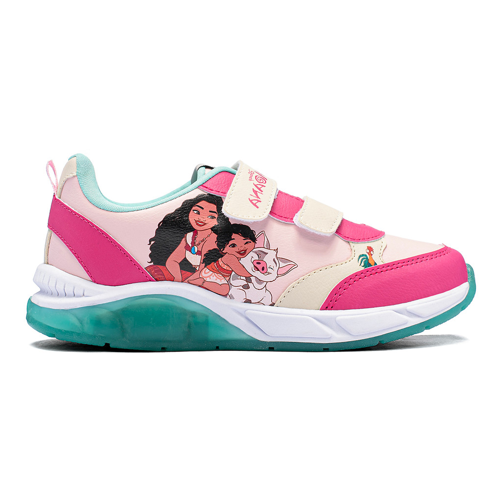 Tênis Moana Infantil Feminino Moana Disney Original LED Menina Confortável