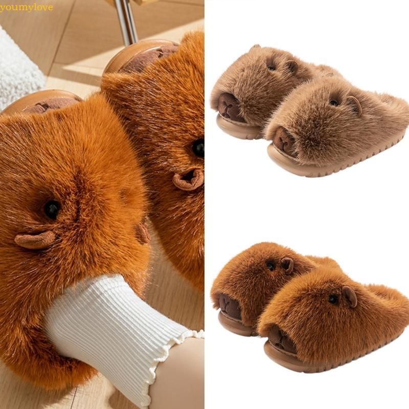 youmylove Chinelos Casa Pelúcia Macio Inverno Quente Sapatos Houes Quarto Para E Fora