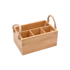 Porta Talheres de Bambu com Alça Natural - Oikos