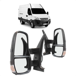 Retrovisor Externo Iveco Daily 2008 2009 2010 2011 2012 2013 A 2020 Espelho Fixo Curto Com Pisca