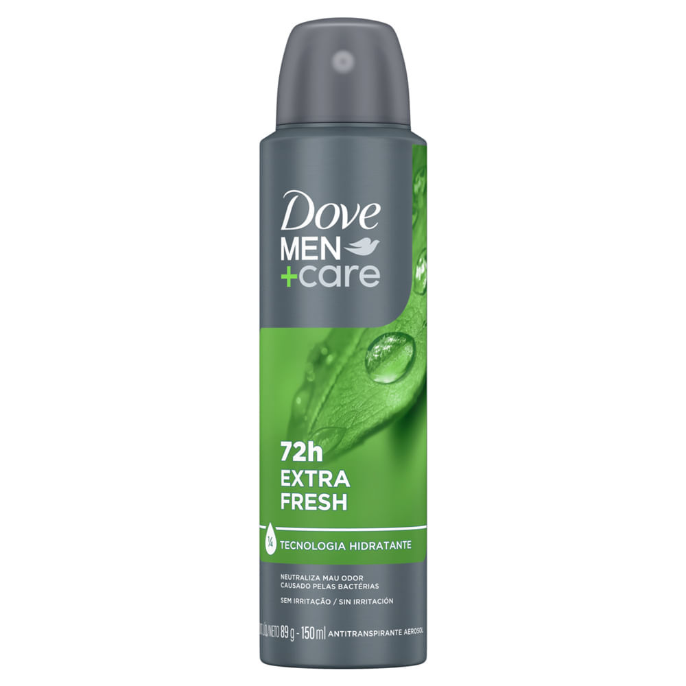 Desodorante Dove Men + Care Extra Fresh Aerosol Antitranspirante 72h com 150ml em Oferta na Shopee