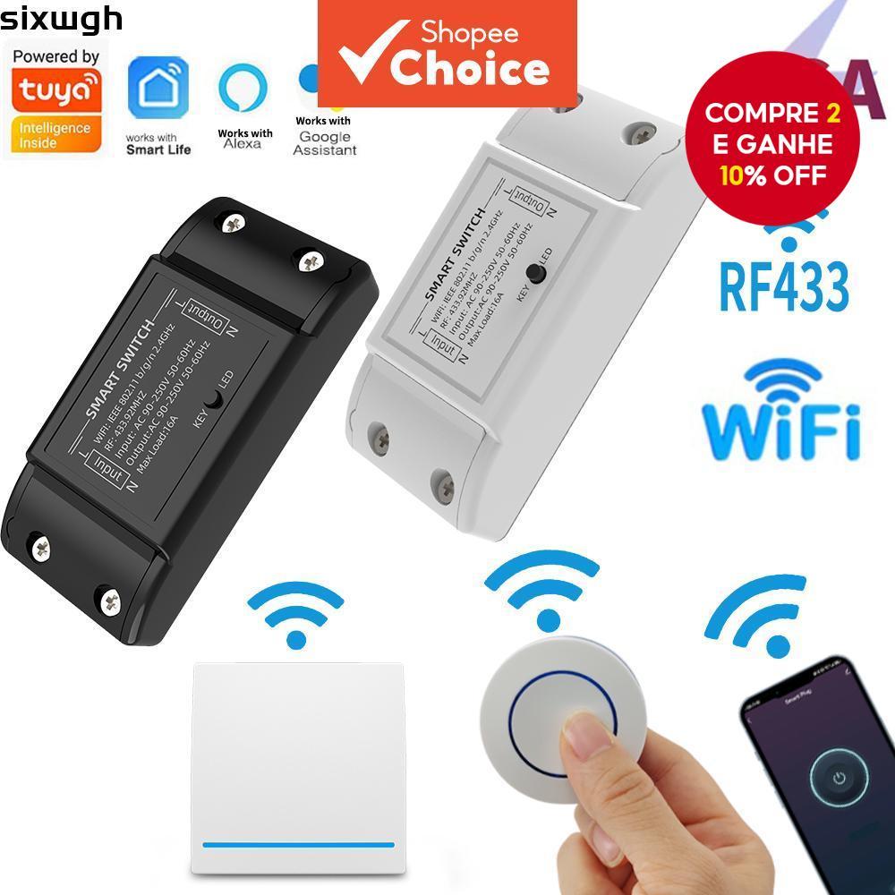Para tuya 16a wifi smart switch-Controle De Voz Sem Fio Funciona Com alexa google home