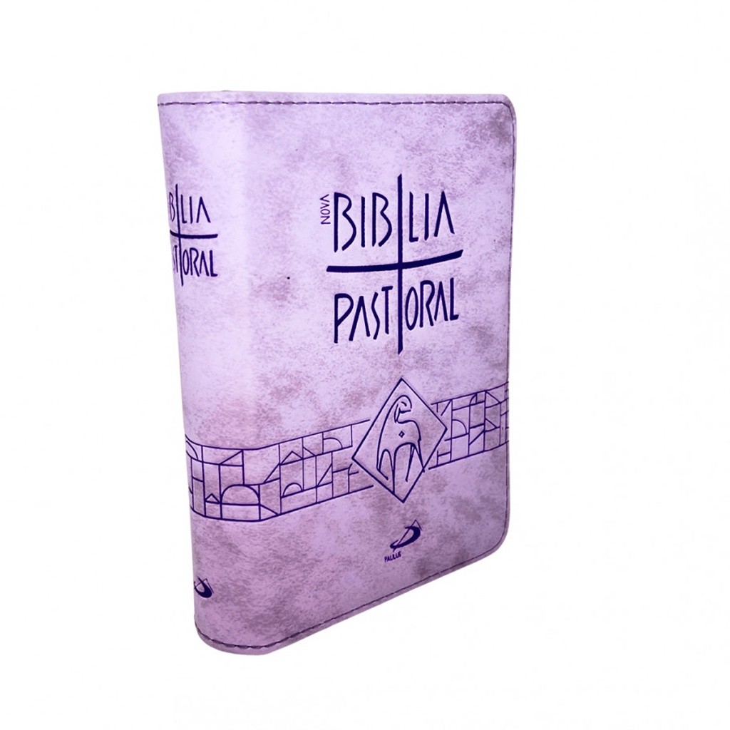 Bíblia Sagrada Pastoral - Bolso - Zíper Lilas em Oferta na Shopee