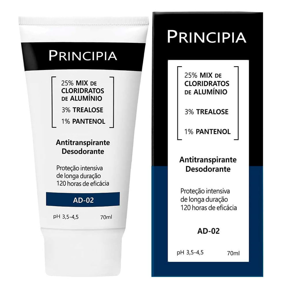 Antitranspirante Desodorante Principia AD-02 70ml em Oferta na Shopee