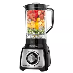 Liquidificador Turbo Inox Mondial Preto/Inox 1400W - L-1400-LT