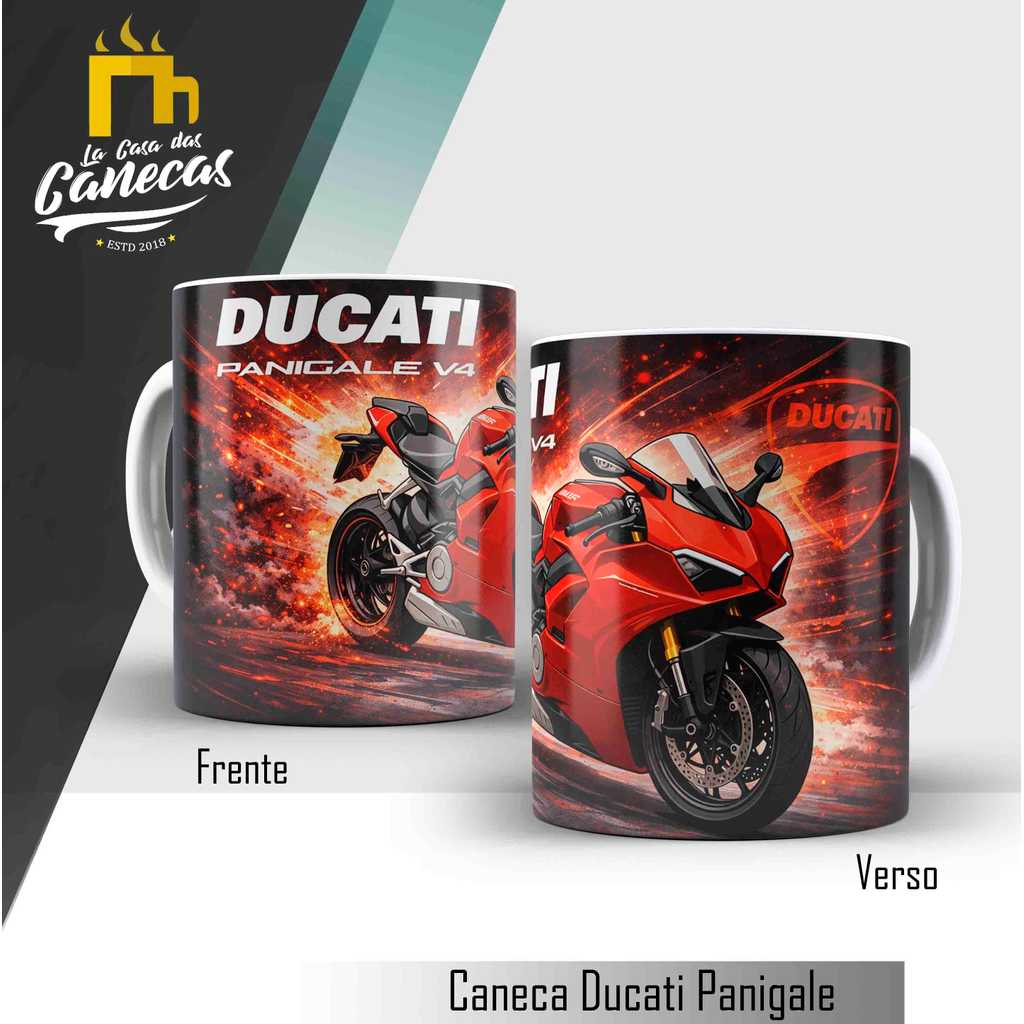 Caneca Moto Motociclista Ducati Diavel Panigale V4