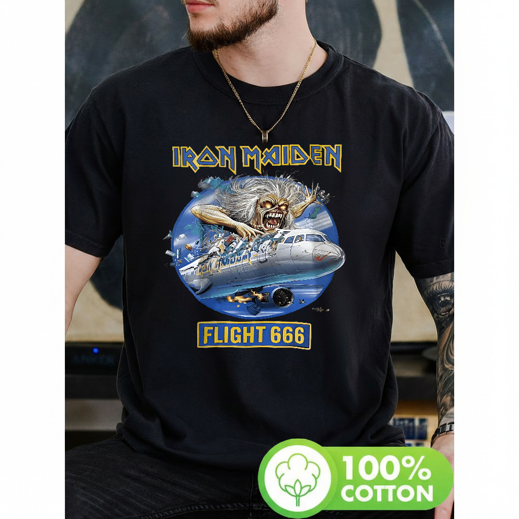 Camiseta Masculina Estampa de Avião com Monstro Fantasma Moderna Atemporal Estilosa Cena Rock