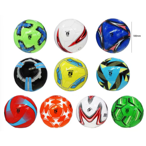 Kit 5 / 10 Unidade Bolas De Futebol Grande N°5 Profissional Cores Aleatórias 180mm