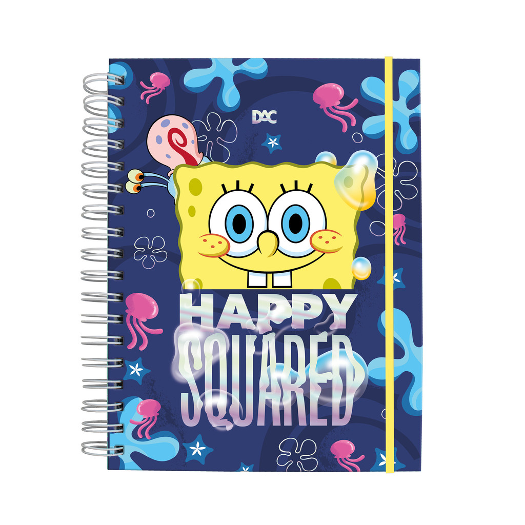 Caderno Smart Bob Esponja Wire-o Mágico Universitário 80 Folhas Reposicionáveis 10 Matérias 5465 DAC