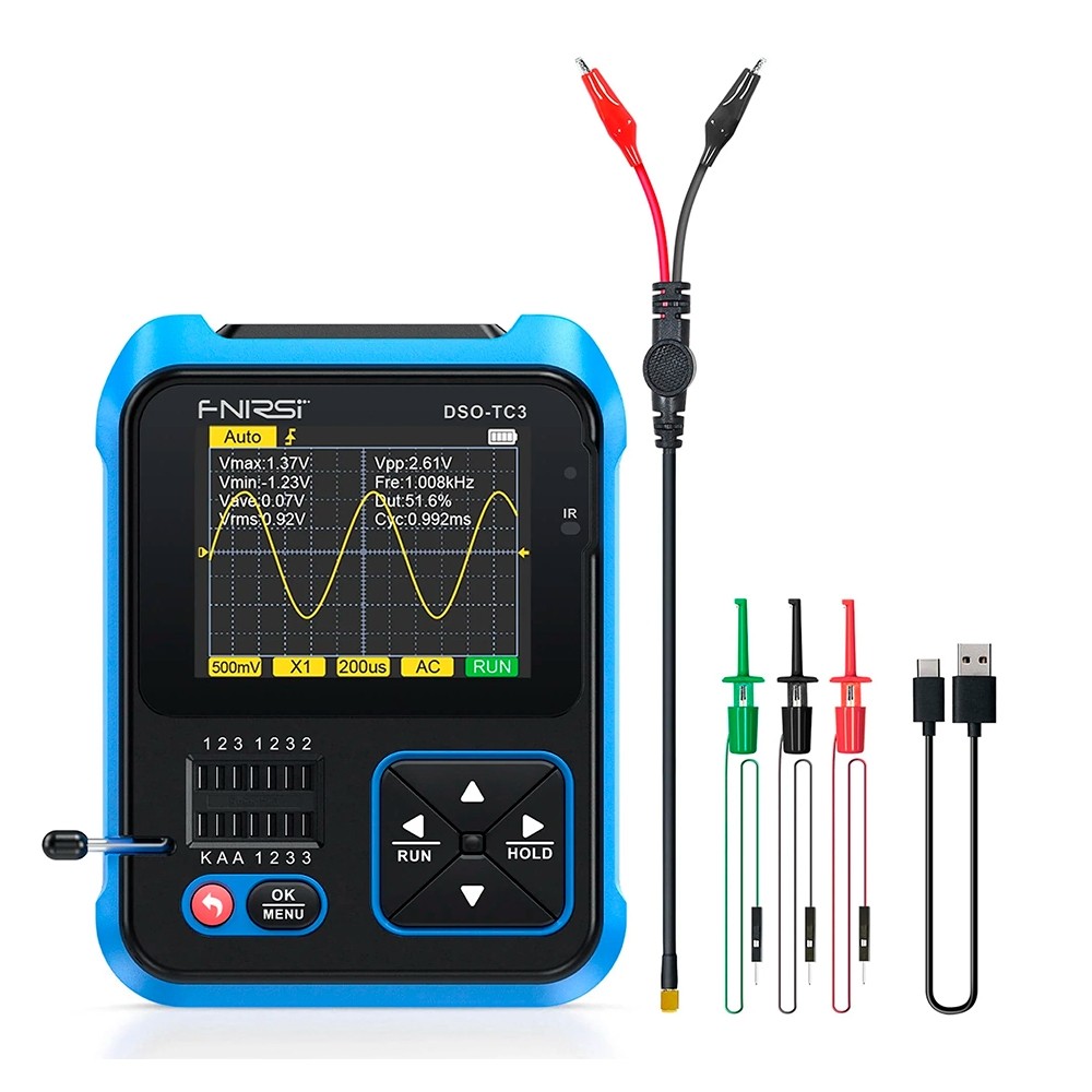 Mini Osciloscópio Digital FNIRSI DSO-TC3 Portátil