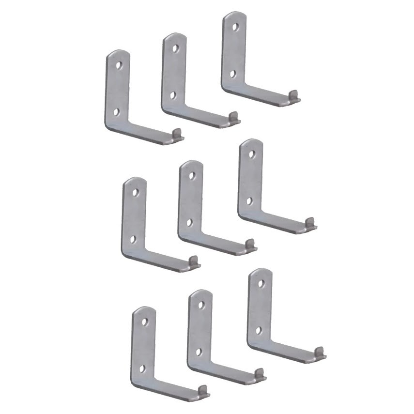 Kit 9 Suporte Para Extintor de Incêndio Chapa L 2 Furo 6x5cm