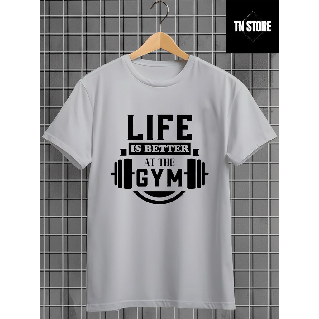 Camiseta Academia Fitness Gym Treino Esporte Camisa Blusa Unissex Masculino Feminino 100% Algodão Preto Branco Plus Size