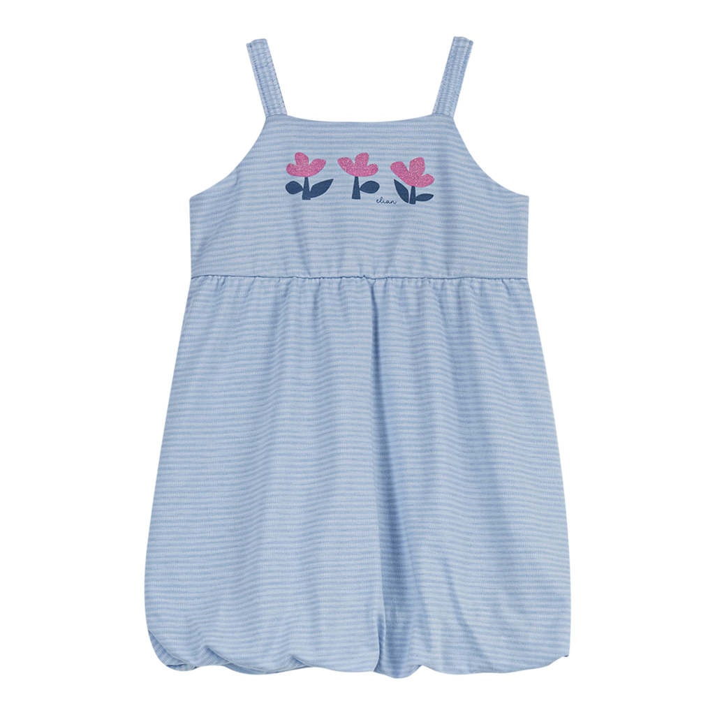 Vestido Balonê Infantil Menina Floral Elian Azul