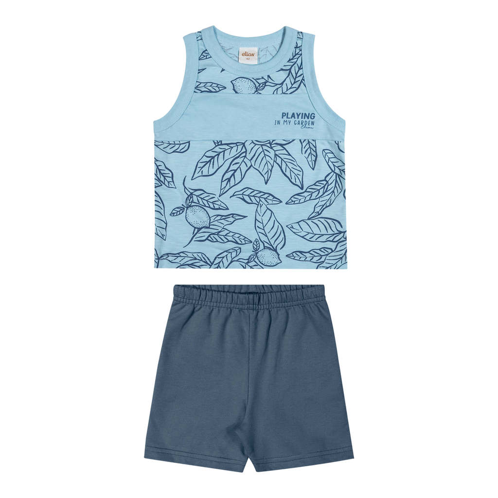 Conjunto Infantil Menino Nature Flamê Elian Azul em Oferta na Shopee