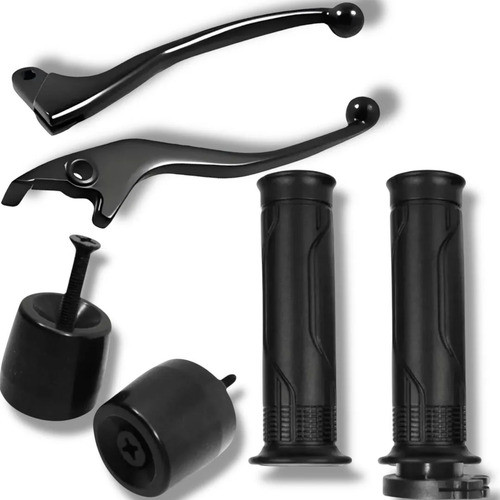 Par Manopla + Manete + Pesinho Honda Cb 300f Cb300f Twister Preto