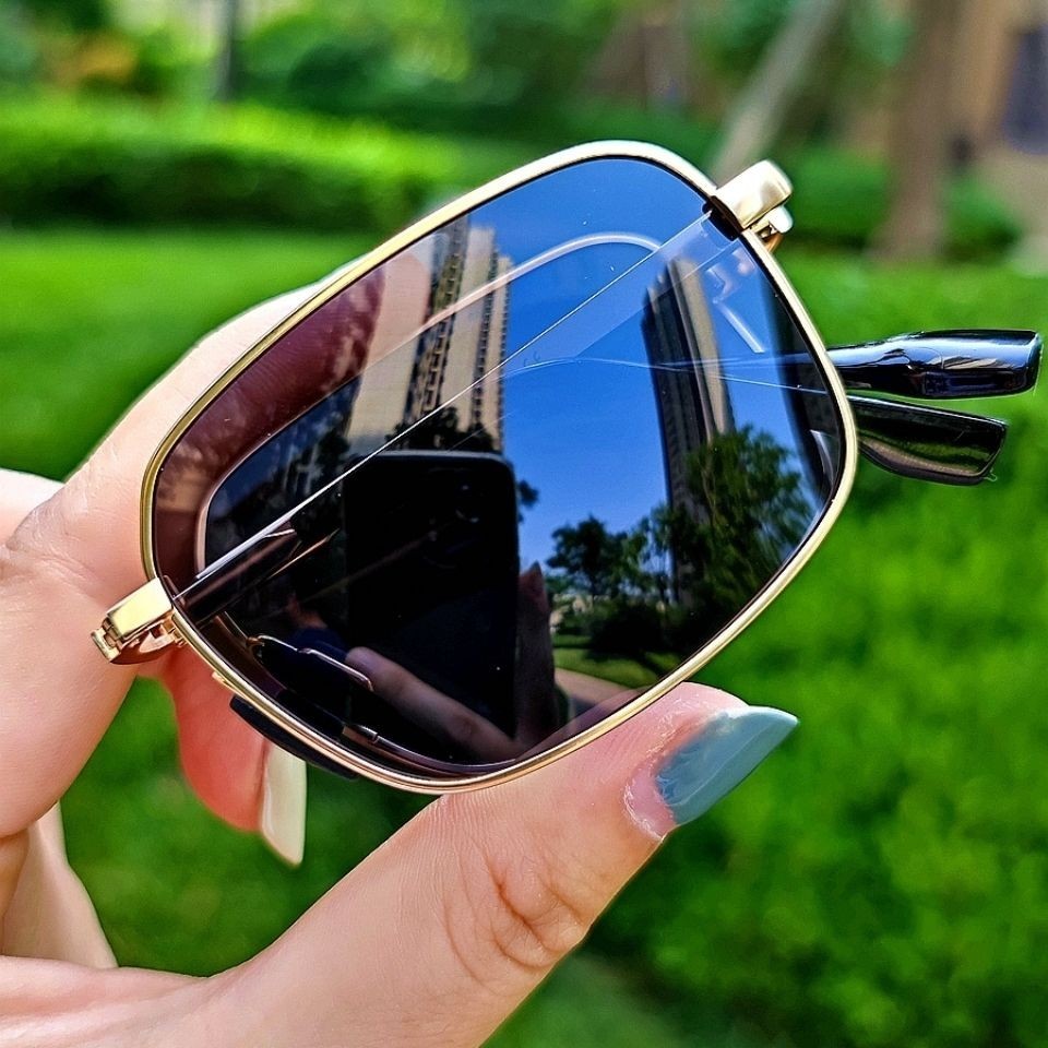 Óculos de sol dobráveis que mudam de cor Óculos polarizados Óculos de sol masculinos Óculos de condução Óculos de sol qu