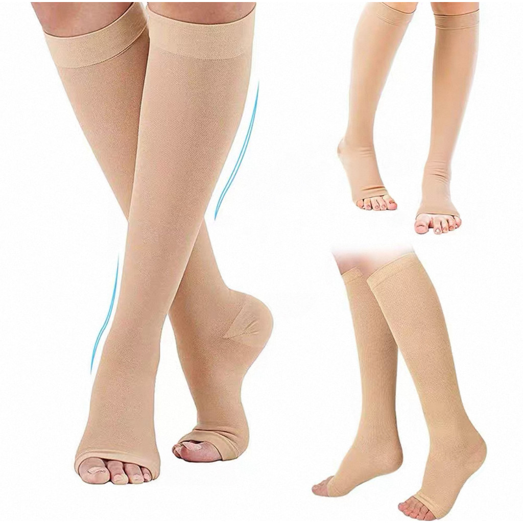 Meia Compressão 3/4 20-30 Mmhg Para Varizes Inchaço Trombose e