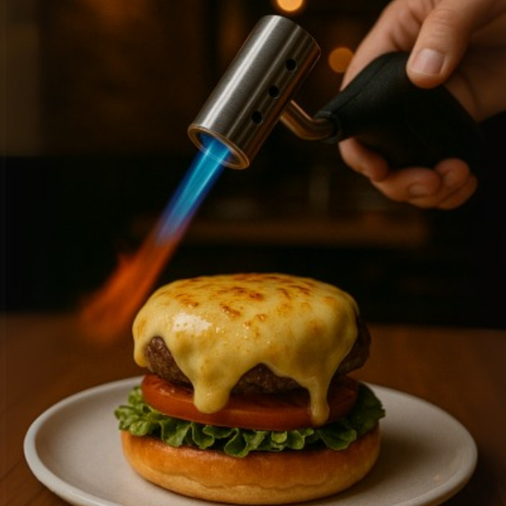 Maçarico Chama Turbo Solda Culinário Preparo Restaurante Aquecer Alimento Achadinhos