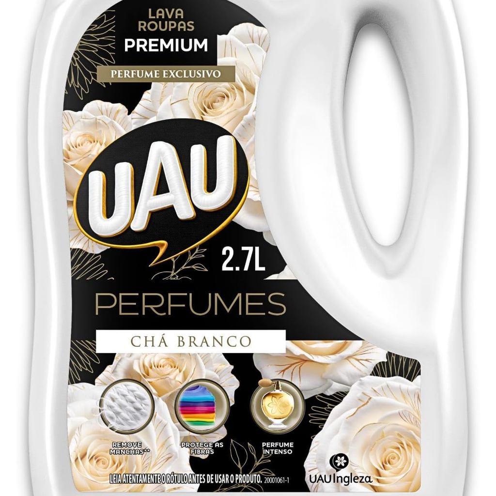 Lava Roupas Líquido UAU Perfume Chá Branco 2,7L