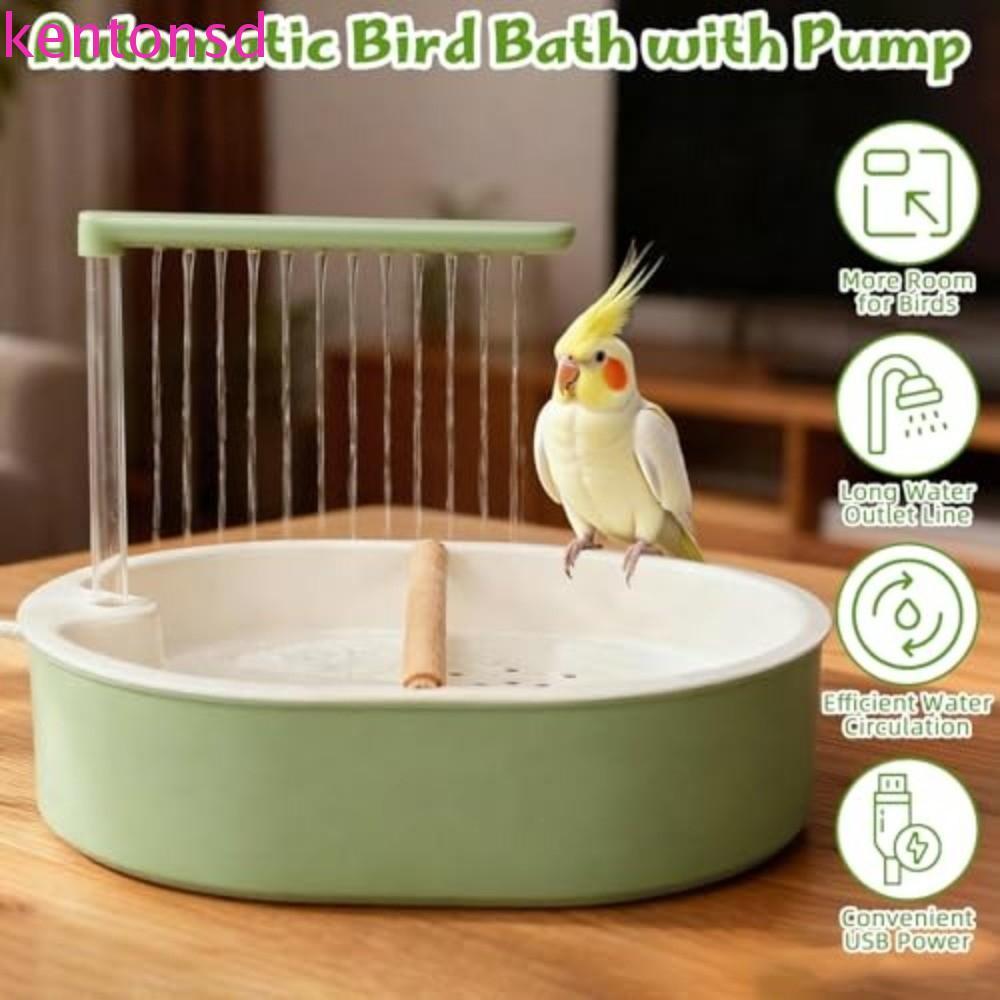 Banheira Automática Para Pássaros KENTONSD , Chuveiro De Papagaio Confortável De Grande Capacidade , Piscina De Banho De