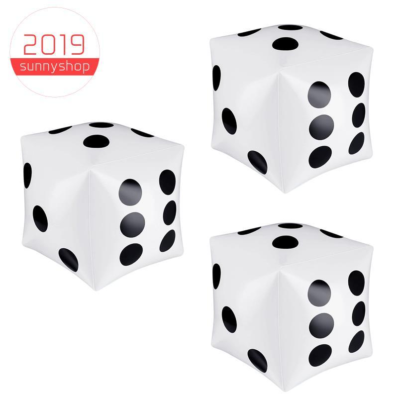 [Bestseller S] 3 Pacotes De Dados Infláveis Para Piscina De Jogos , Grandes De 12 Polegadas Brinquedos De