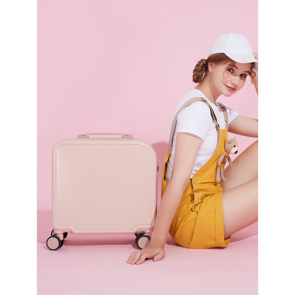 Pequena bagagem feminina 60cm novo estilo 20 pequeno leve viagem embarque avião senha silenciosa trole caso bagagem de c