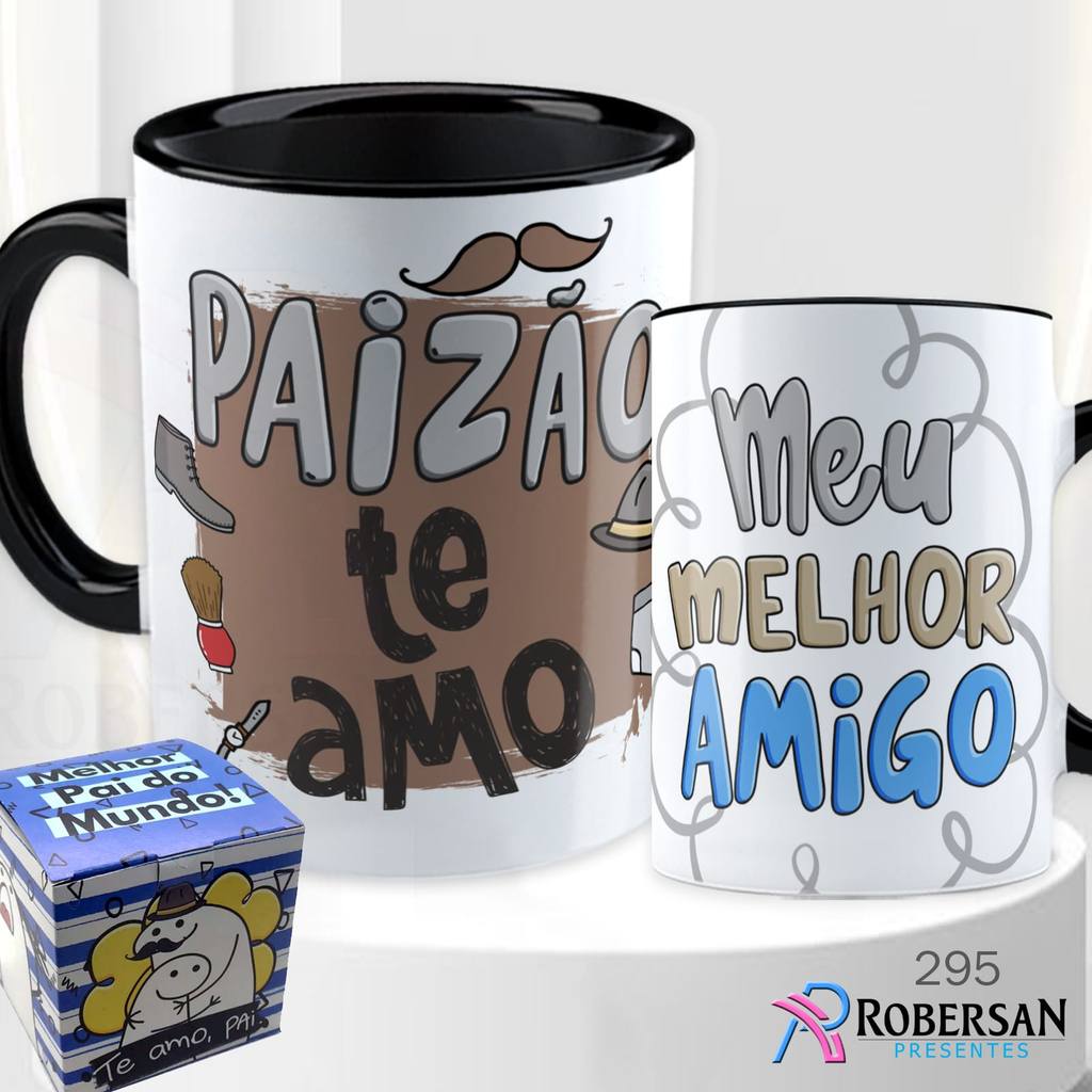 Caneca Dia dos Pais Criativa 325ml Presente para Pai Personalizada Porcelana 295