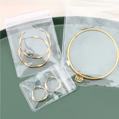 Saco Zip De PVC Transparente Para Joias , Disponível Em kits De 10/50/100 Unidades