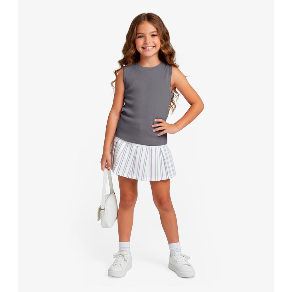 Regata Básica Infantil Lisa Soletex Cinza em Oferta na Shopee