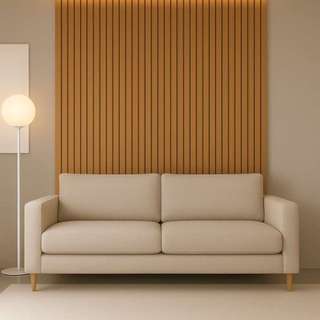 Painel Ripado Modular Kit Com 4 Unidades 2,50m Painel De TV Cor Nature