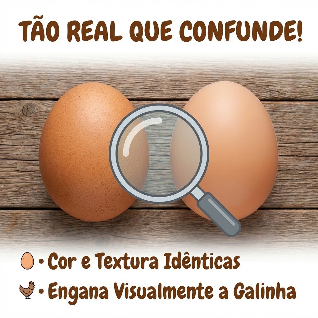 Kit 12 Ovos Artificiais Fake Indez De Plastico Realistas Decoracao Para Galinha de Mentira Kizumba — imagem 2 de 2