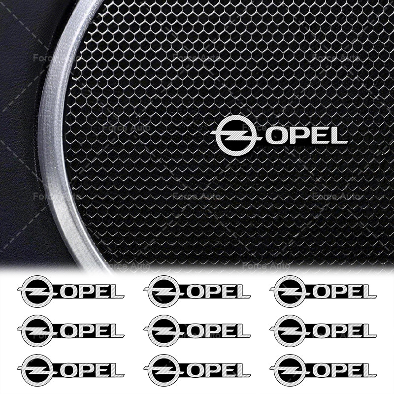 2/4/10 Pçs Liga Adesivo De Áudio Do Carro Logotipo 3D Leitor Música Alto-Falante Para Opel Astra Hgj Corsa Insignia Anta
