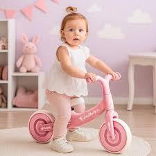 Bicicleta Equilíbrio Rosa Sem Pedal Balance Bike Treino Aprender Andar Infantil Passeio Brinquedo