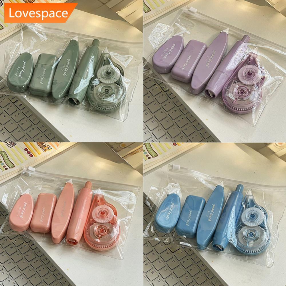 LS-STORE 5 Pçs/Set Cor Sólida Fita Corretiva Simples Cinto De Correção Criativo Estudantes Papelaria Material De Escritó