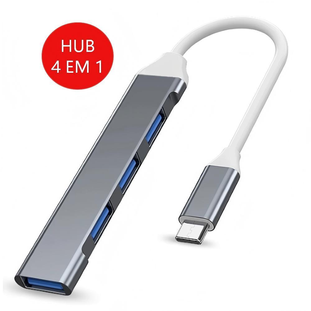 HUB 4 Em 1 USB USB3.0 OTG Tipo C Adaptador Para Teclado Lenovo Macbook Mouse PC Laptop