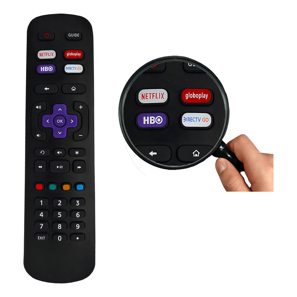 Controle Remoto Compatível Tv Semp Tcl Toshiba Roku Smart Led 32r5500 43r5500 32r6500 43r6500 32r6610