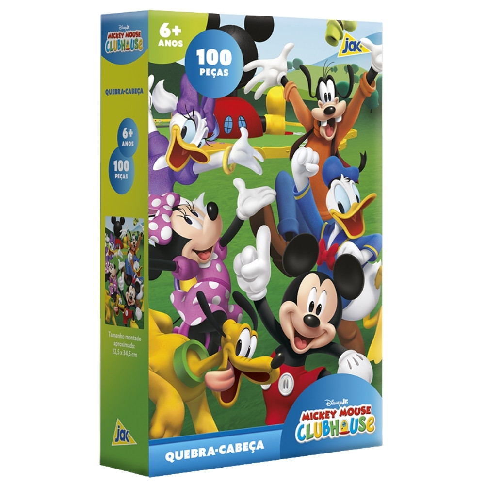 QUEBRA CABEÇA MICKEY 100 PEÇAS DISNEY TOYSTER PUZZLE DESENHO MINNIE PATETA PATO 